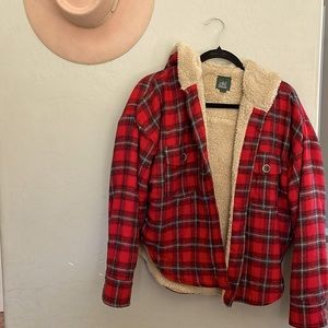 Wild Fable plaid fleece sherpa lined jacket